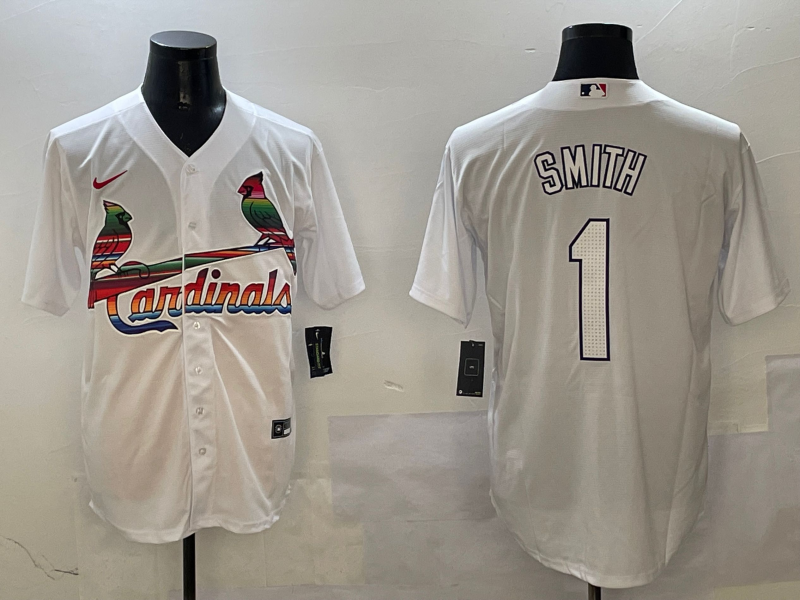Men's St. Louis Cardinals Ozzie Smith #1 White Jersey